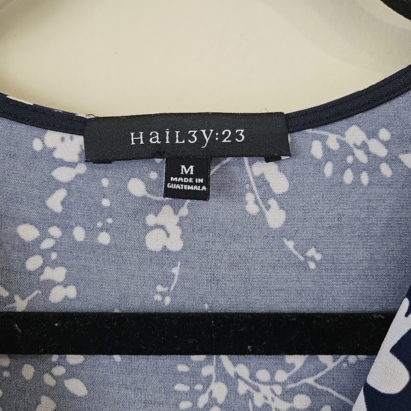 Blue floral faux wrap dress - Picture 2 of 6